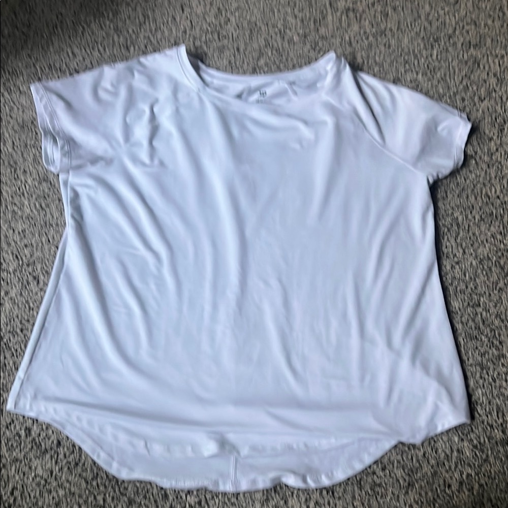 White Women's Athletic material top
